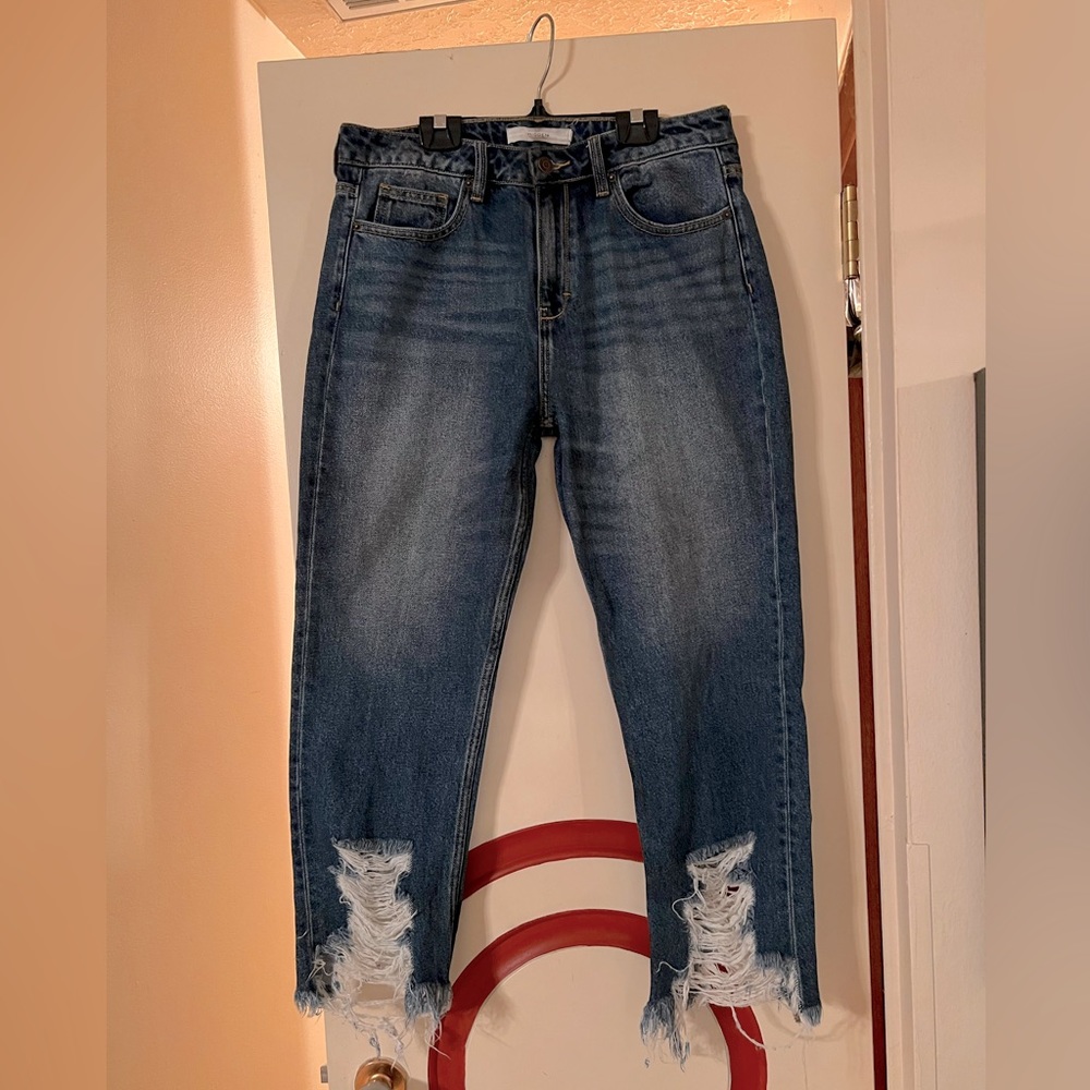 Distressed jeans